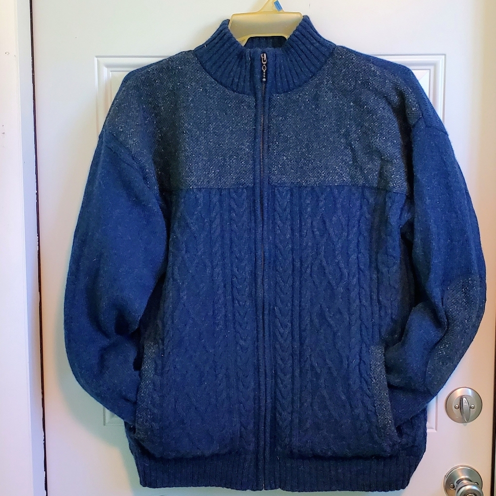Men's CARRAIG DONN Ireland Wool and Tweed Full-zip Cardigan sz XL Rare! - Picture 3 of 13